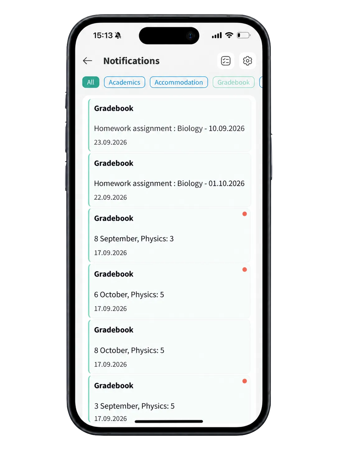 Notifications on mobile