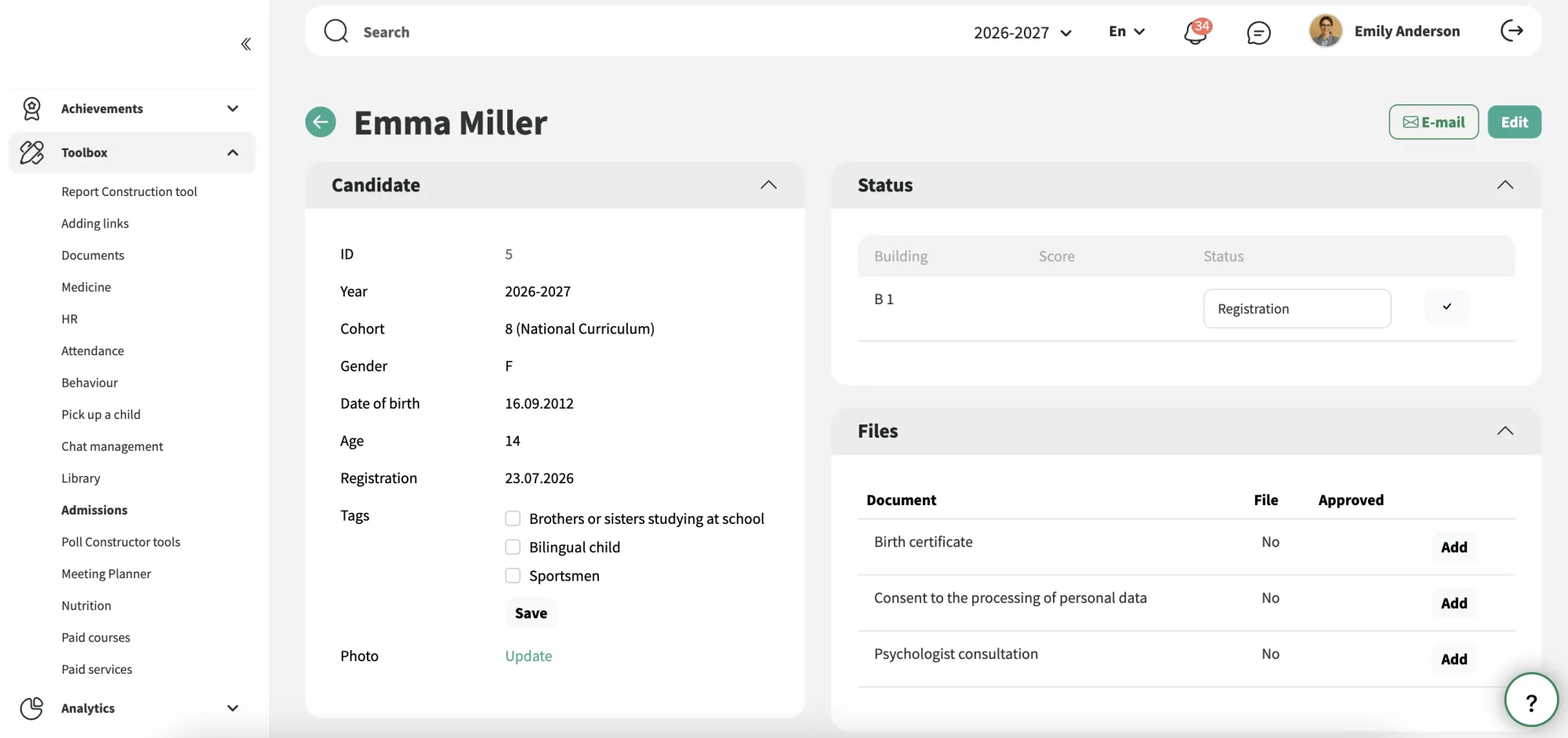 Keep results and documents in one record